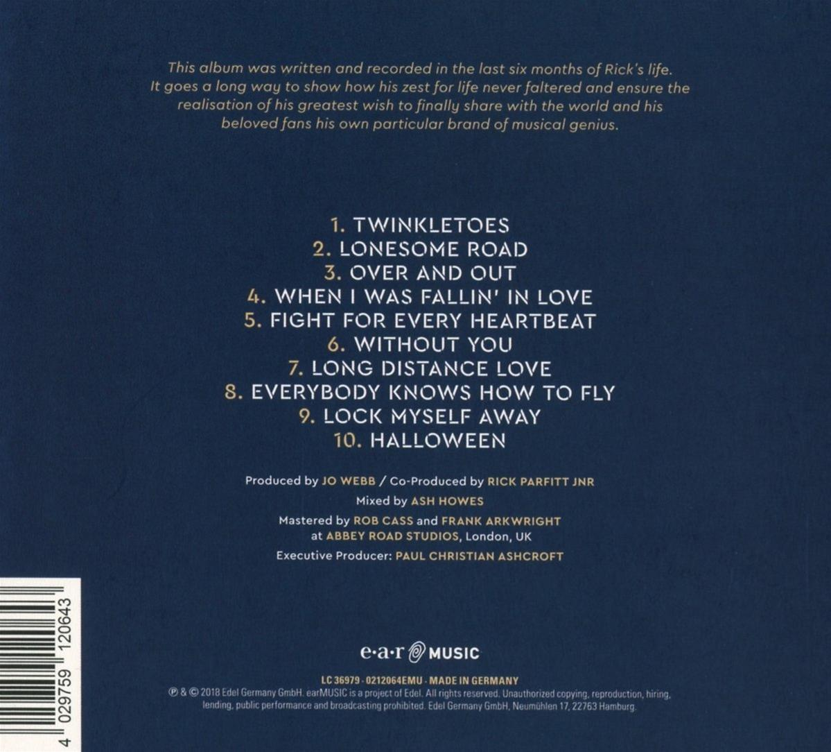 Eine CD-Rückseite mit Titelliste und Informationen über das Album.
