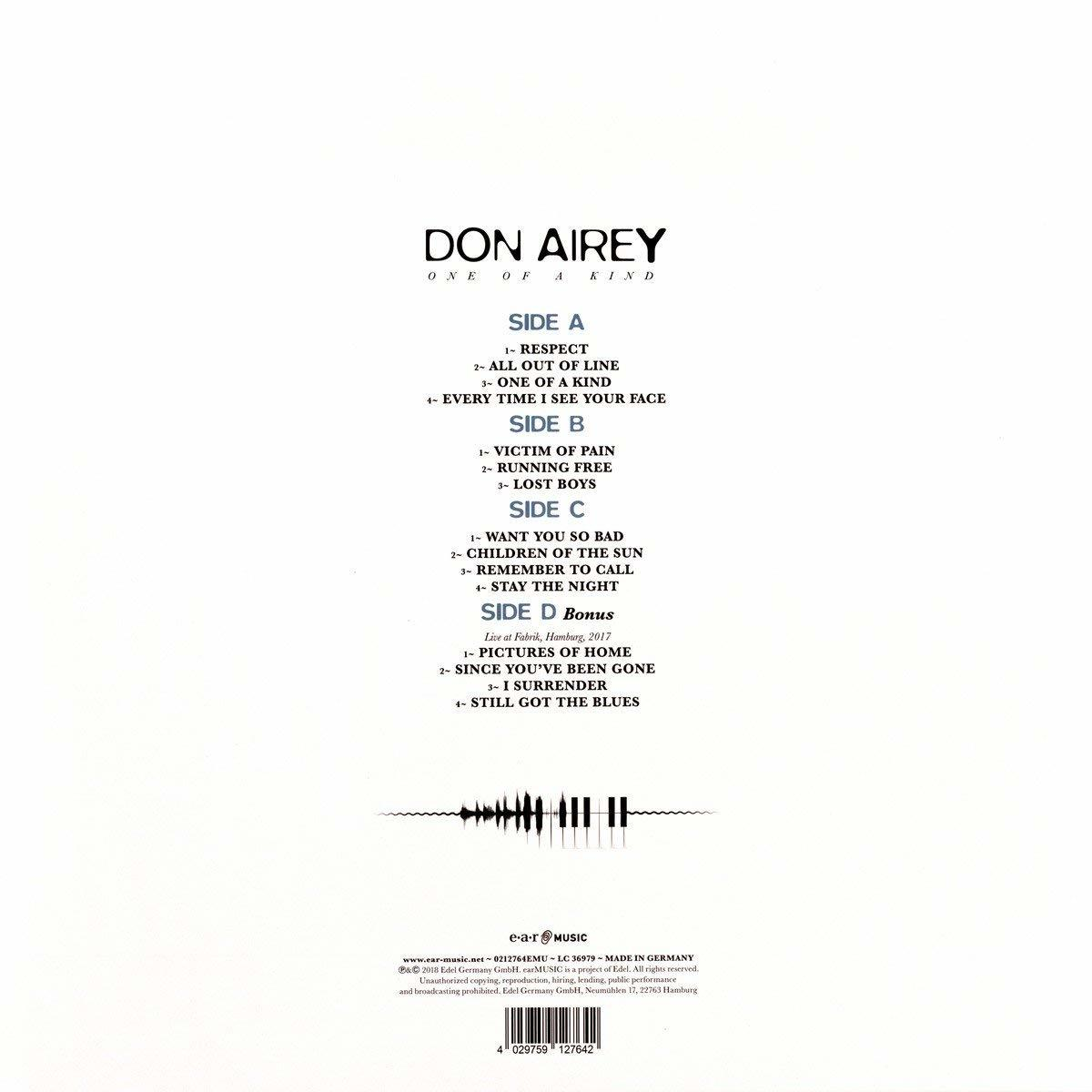 Don Airey - One Of A Kind  - (LP + Download)