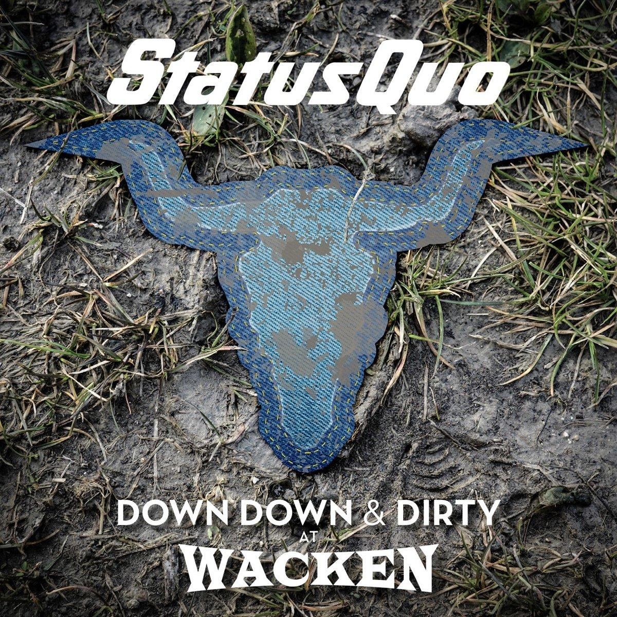 Blauer Jeans-Stierkopf auf schlammigem Boden. Albumcover-Kunst.