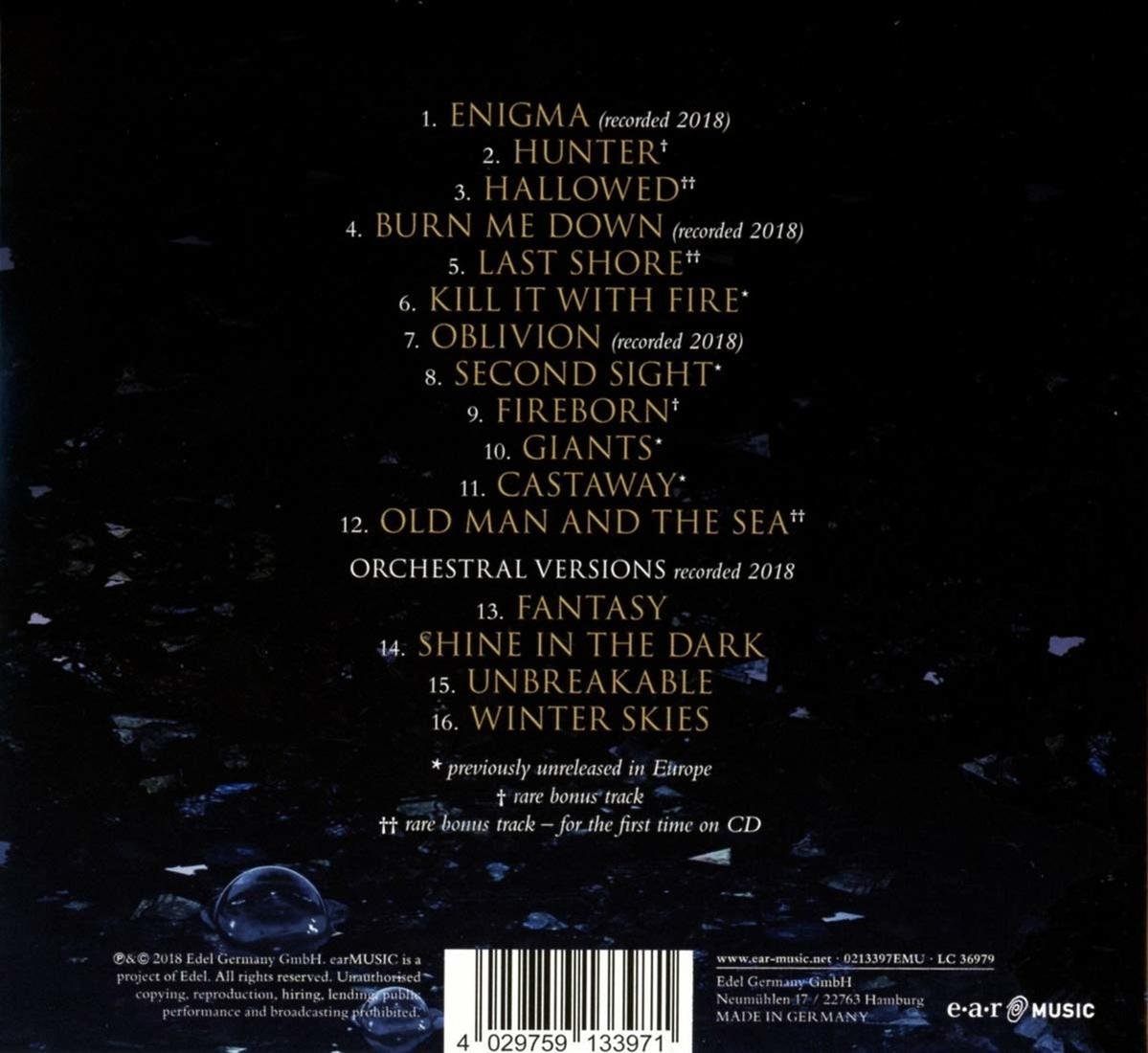 Eine CD-Rückseite mit Titelliste und Informationen über das Album.