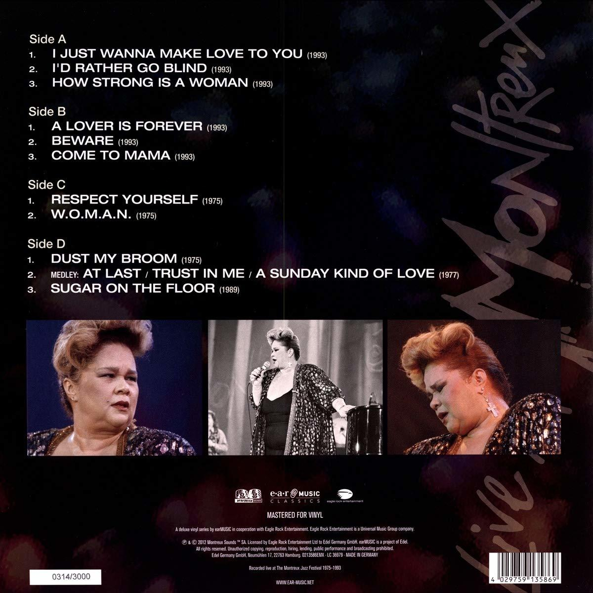 Albumcover mit Porträts einer Frau und Songtiteln in Schwarzweiß.