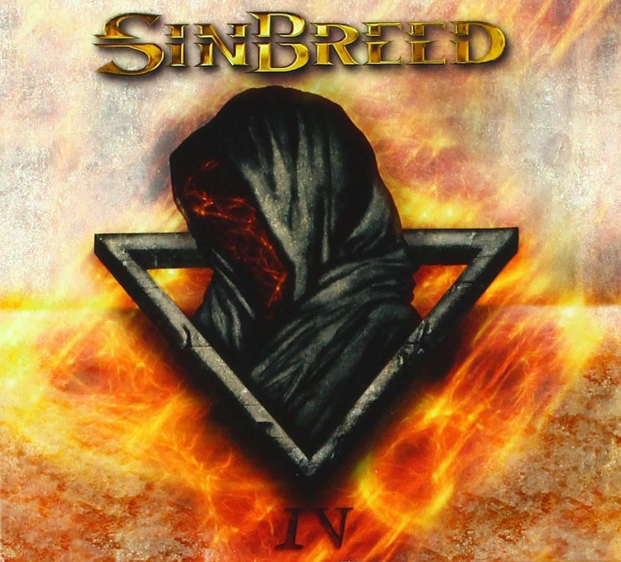 Sinbreed Albumcover: Dunkle Gestalt in einem Dreieck, mit Flammen im Hintergrund.