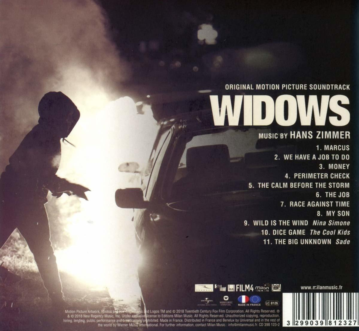 Ein Film-Soundtrack-CD-Cover mit Songtiteln und einer Silhouette einer Person und eines Autos.
