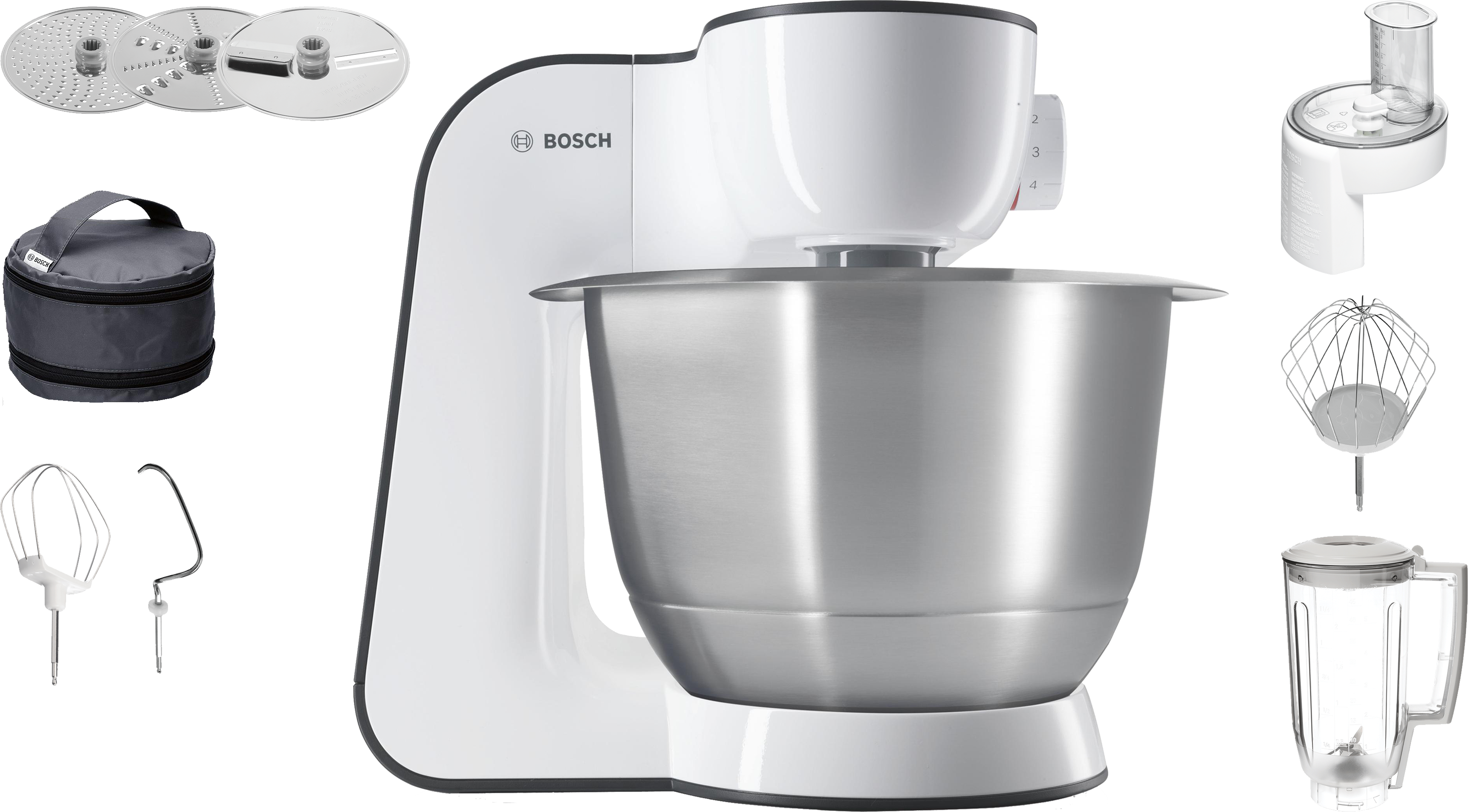 Bosch MUM52120 Styline Keukenmachine Wit-Antraciet