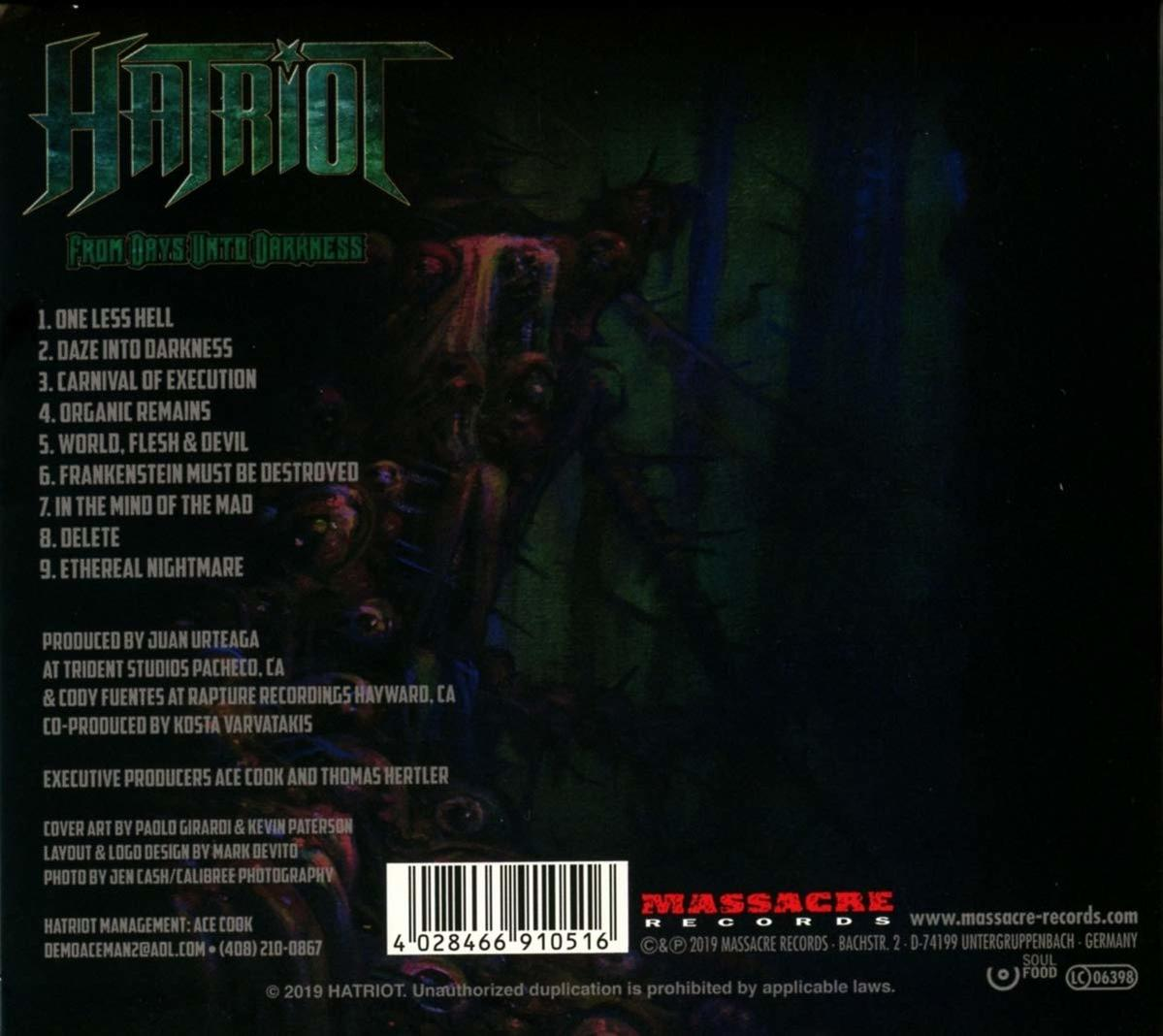 Hatriot - From Days Into Darkness  - (CD)