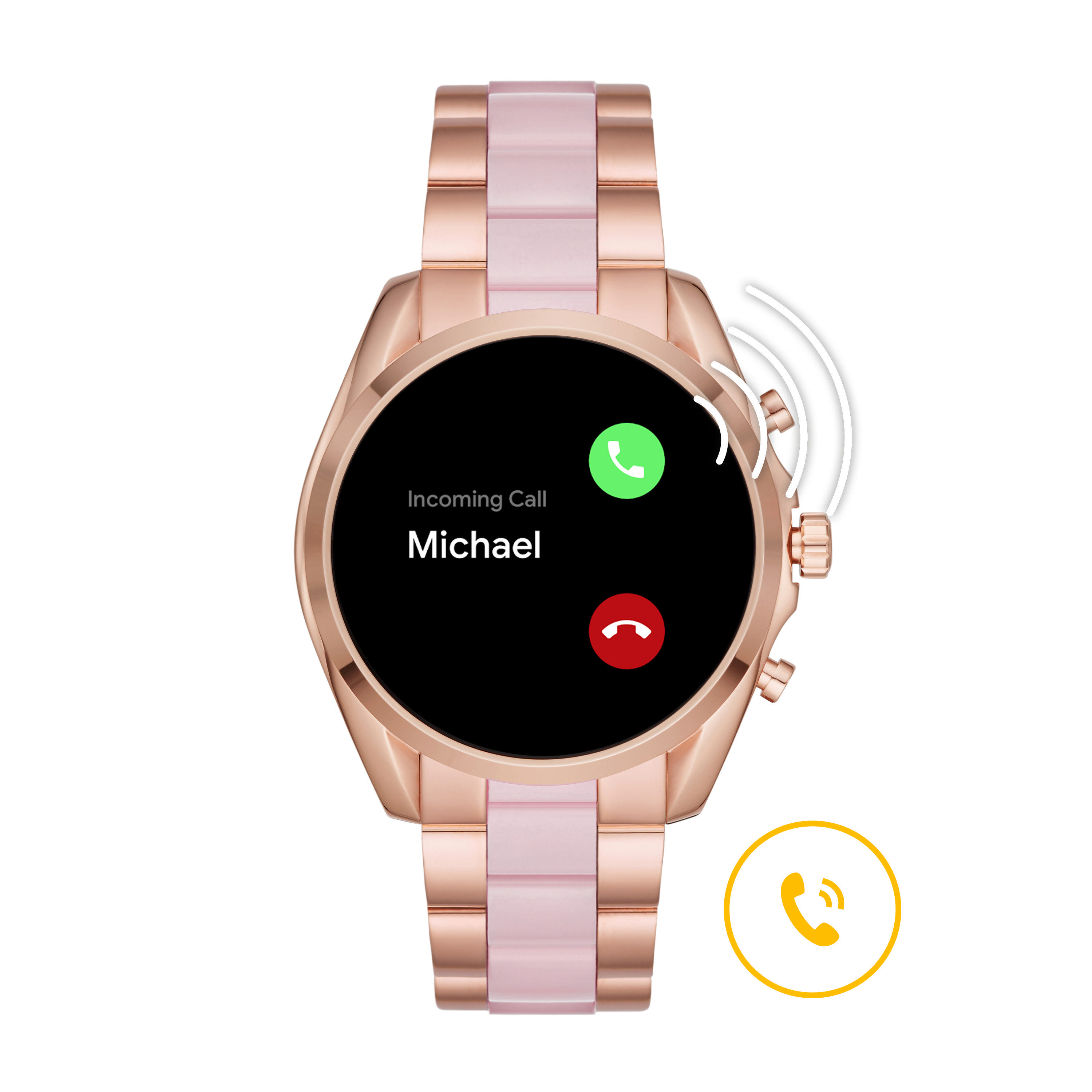 MICHAEL KORS MKT5090 Bradshaw Smartwatch Edelstahl Edelstahl, M, Roségold/Pink