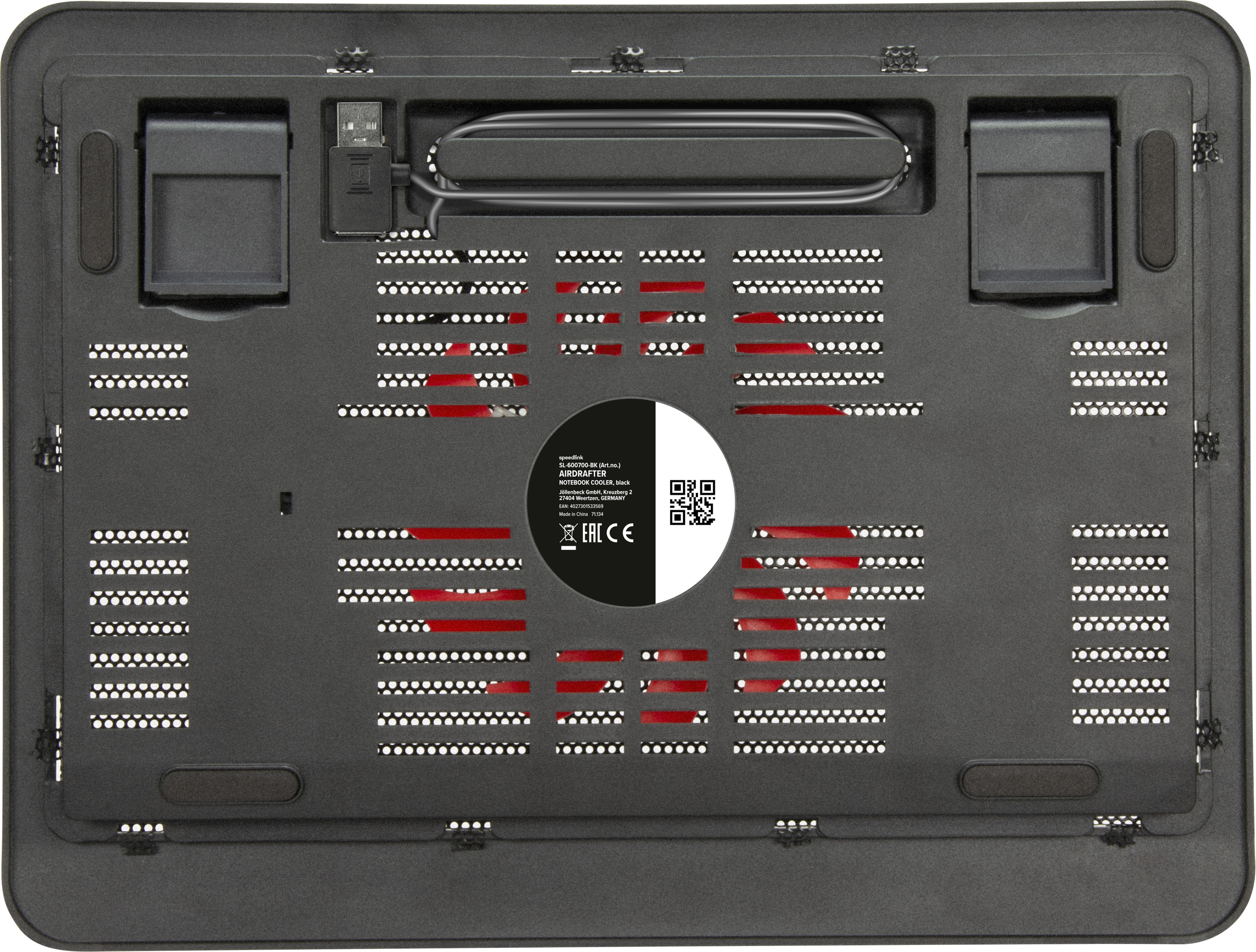 SPEEDLINK Airdrafter, Schwarz mit roter Beleuchtung