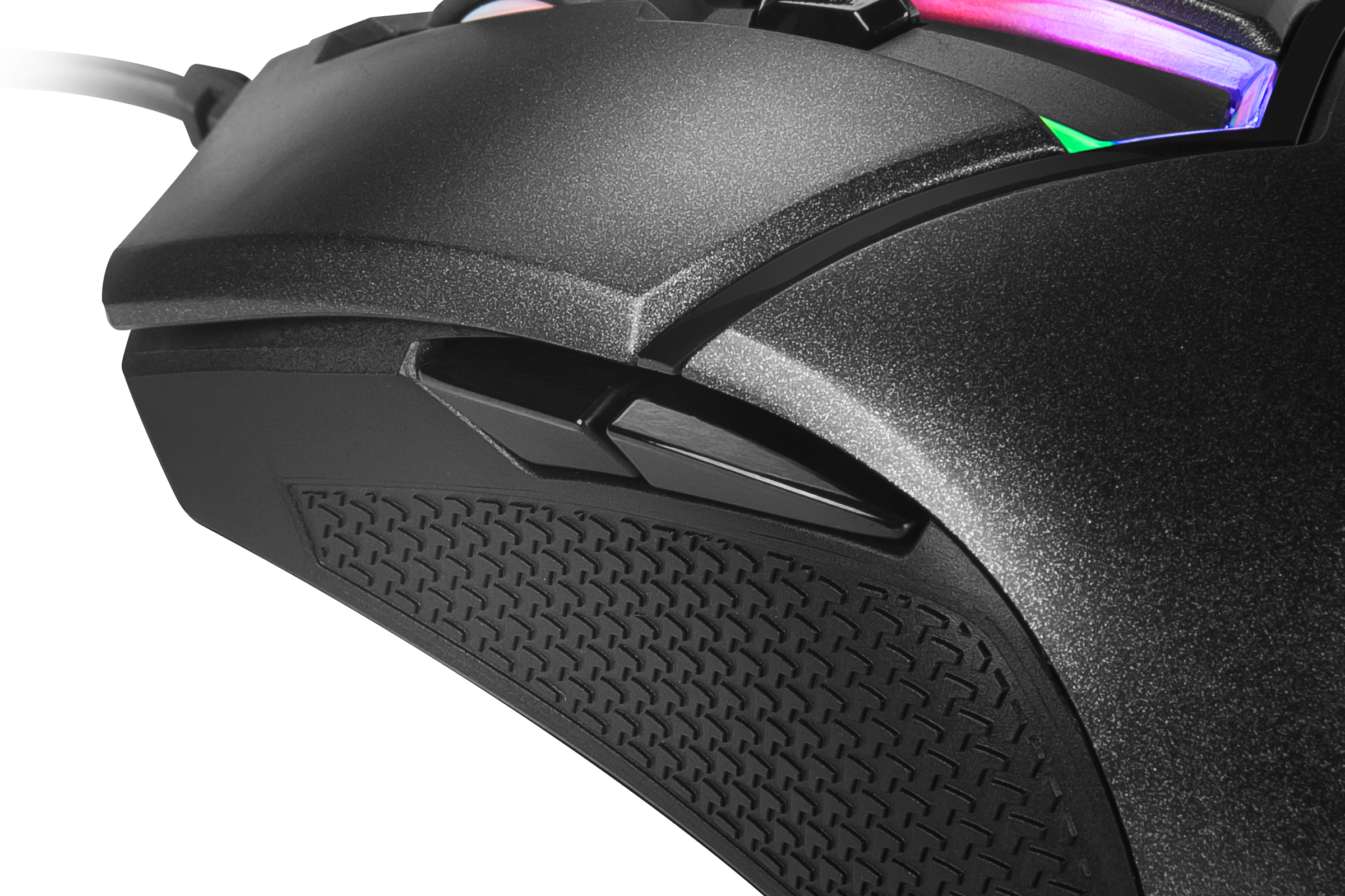 MSI Clutch GM30 Gaming Maus (kabelgebunden, PAW-3327 Sensor, 400 - 6200 DPI, 6 Tasten, schwarz, RGB Streifen, Red Logo)