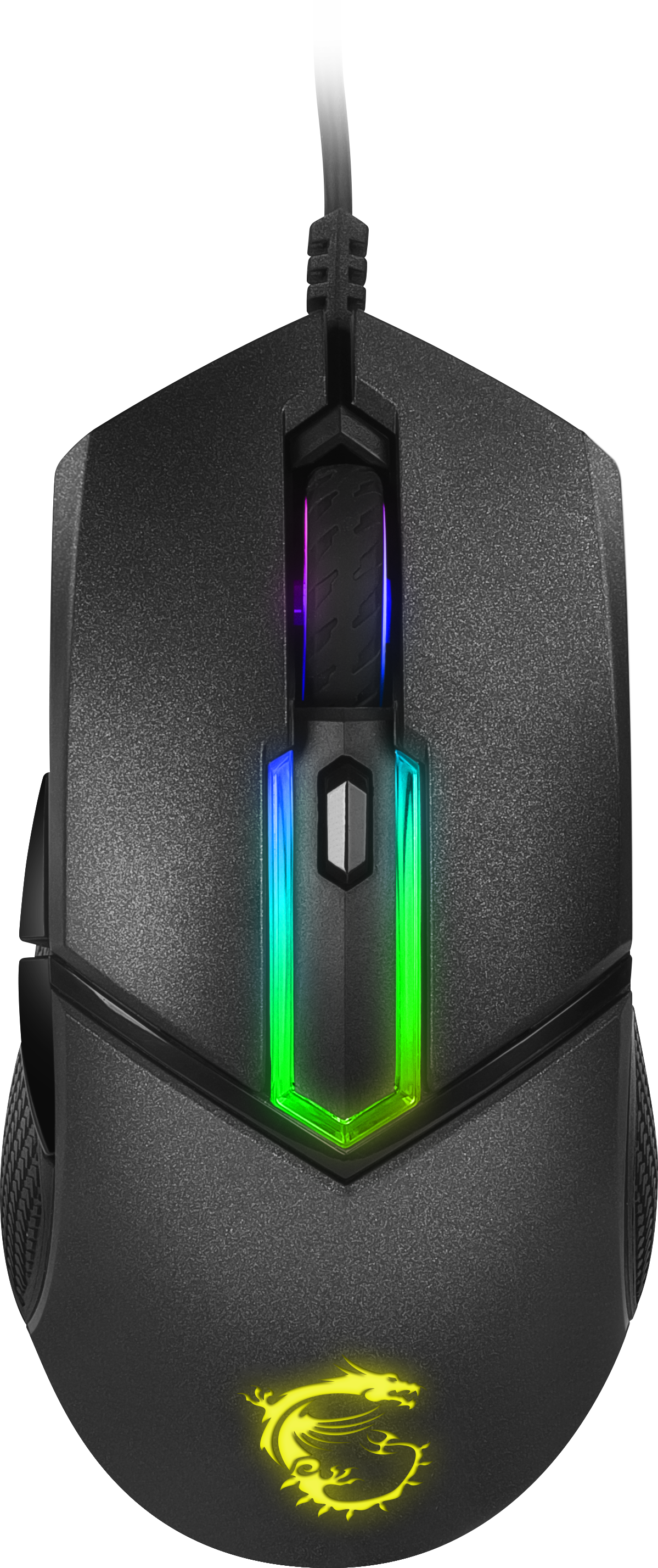 MSI Clutch GM30 Gaming Maus (kabelgebunden, PAW-3327 Sensor, 400 - 6200 DPI, 6 Tasten, schwarz, RGB Streifen, Red Logo)