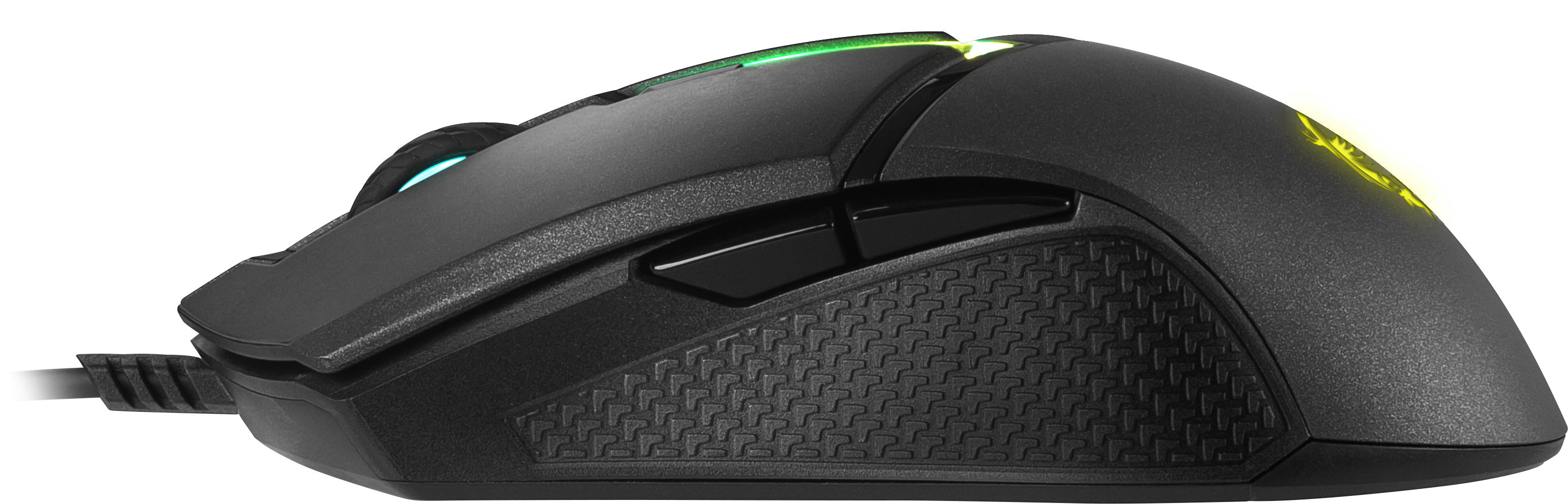 MSI Clutch GM30 Gaming Maus (kabelgebunden, PAW-3327 Sensor, 400 - 6200 DPI, 6 Tasten, schwarz, RGB Streifen, Red Logo)