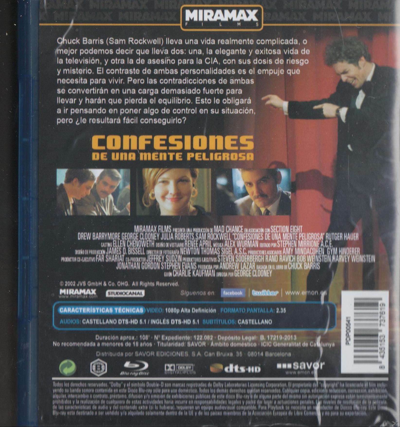 Confesiones De Una Mente Peligrosa - Blu-ray