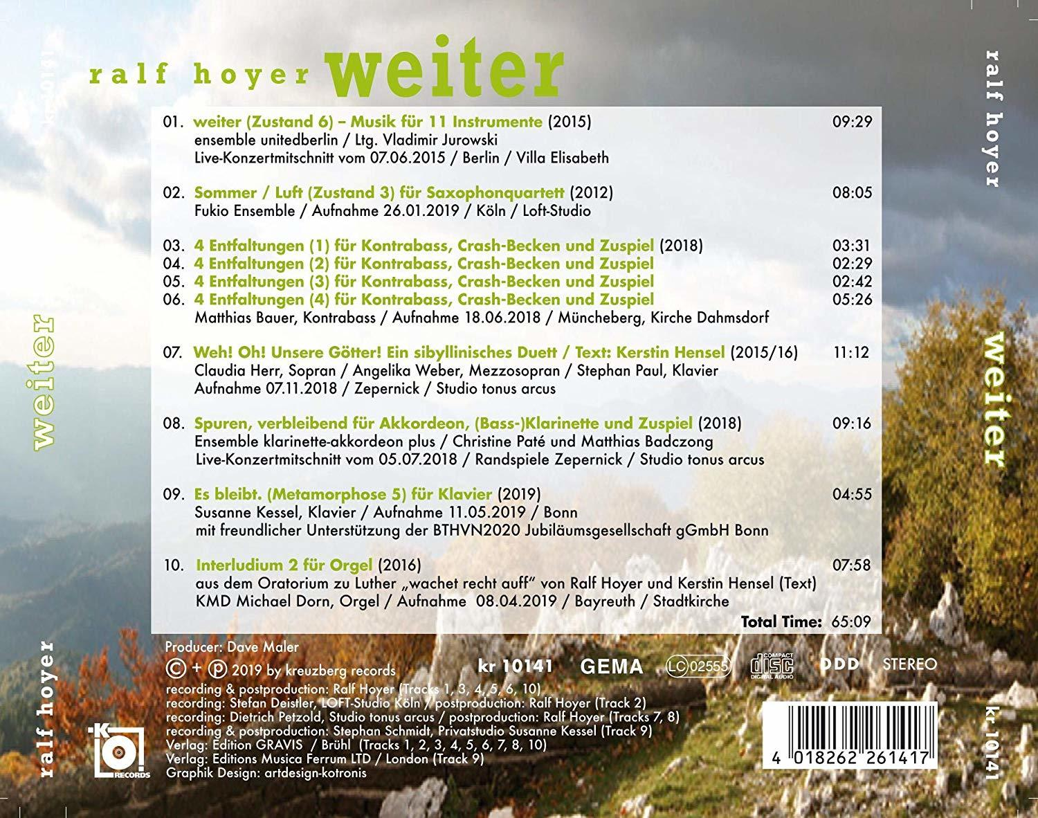Ralf Hoyer - Weiter  - (CD)