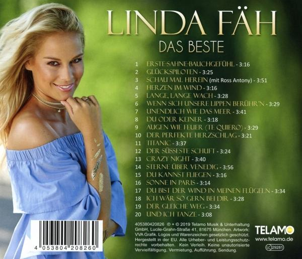 Album-Rückseite mit Frauenbild, Trackliste, Text.