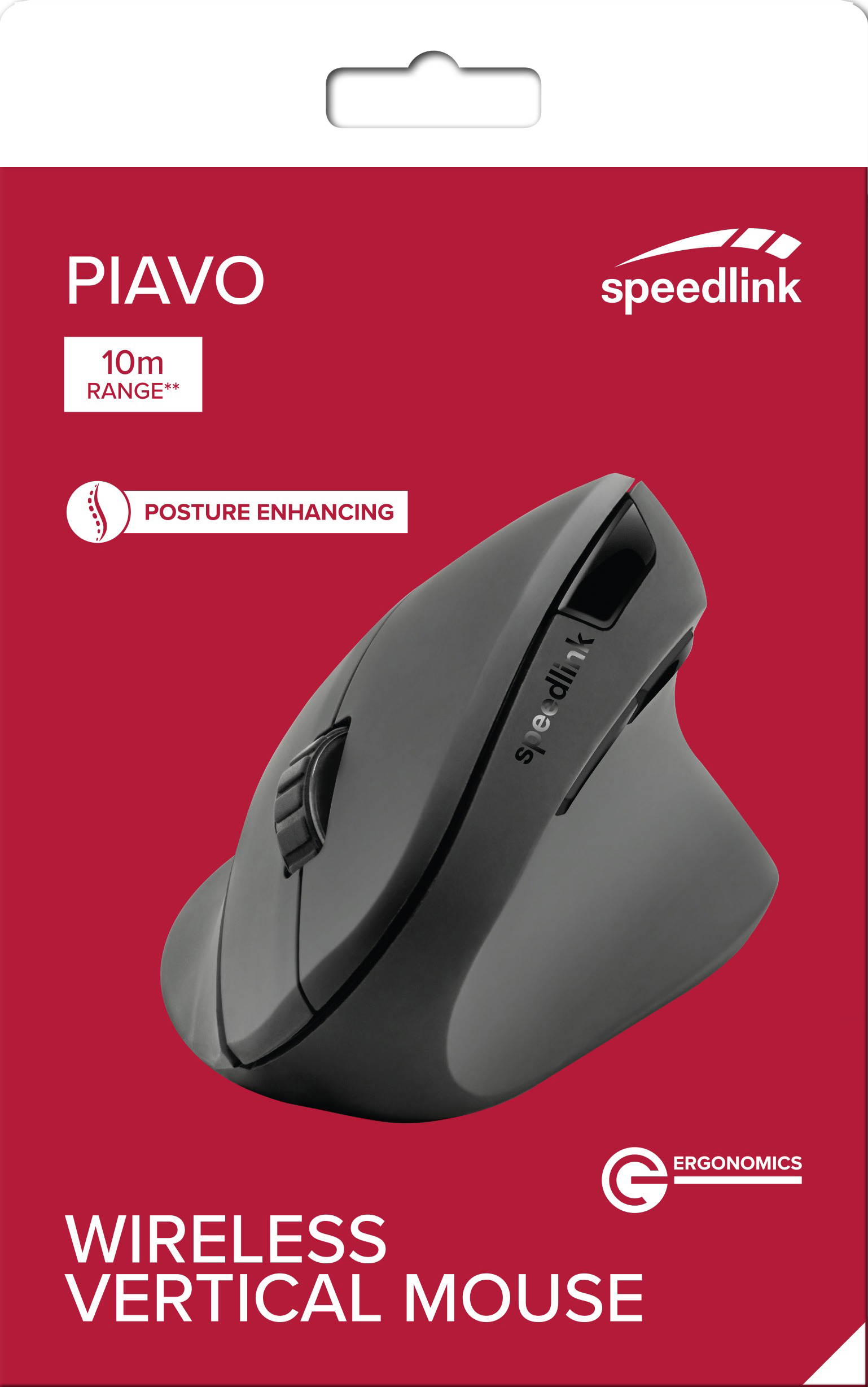 SPEEDLINK PIAVO Ergonomic Vertical Maus, Schwarz