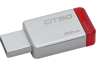 KINGSTON DataTraveler 50 - Chiavetta USB  (32 GB, Argento/Rosso)