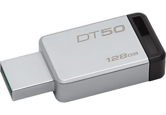 KINGSTON DataTraveler 50 - Chiavetta USB  (128 GB, Argento/Nero)