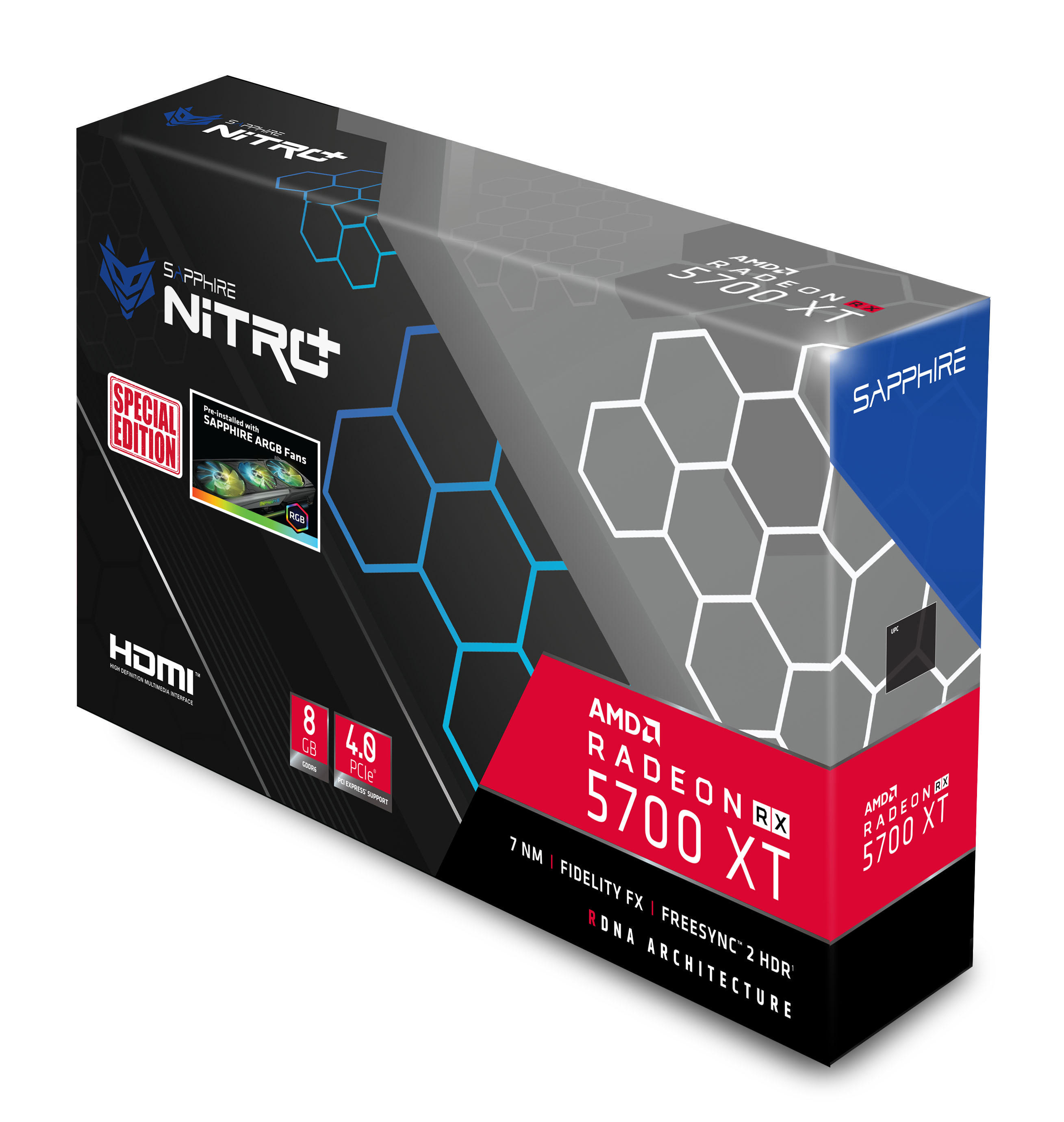 SAPPHIRE Radeon™ RX 5700 XT NITRO+ OC 8GB Special Edition (11293-05-40G) (AMD, Grafikkarte)