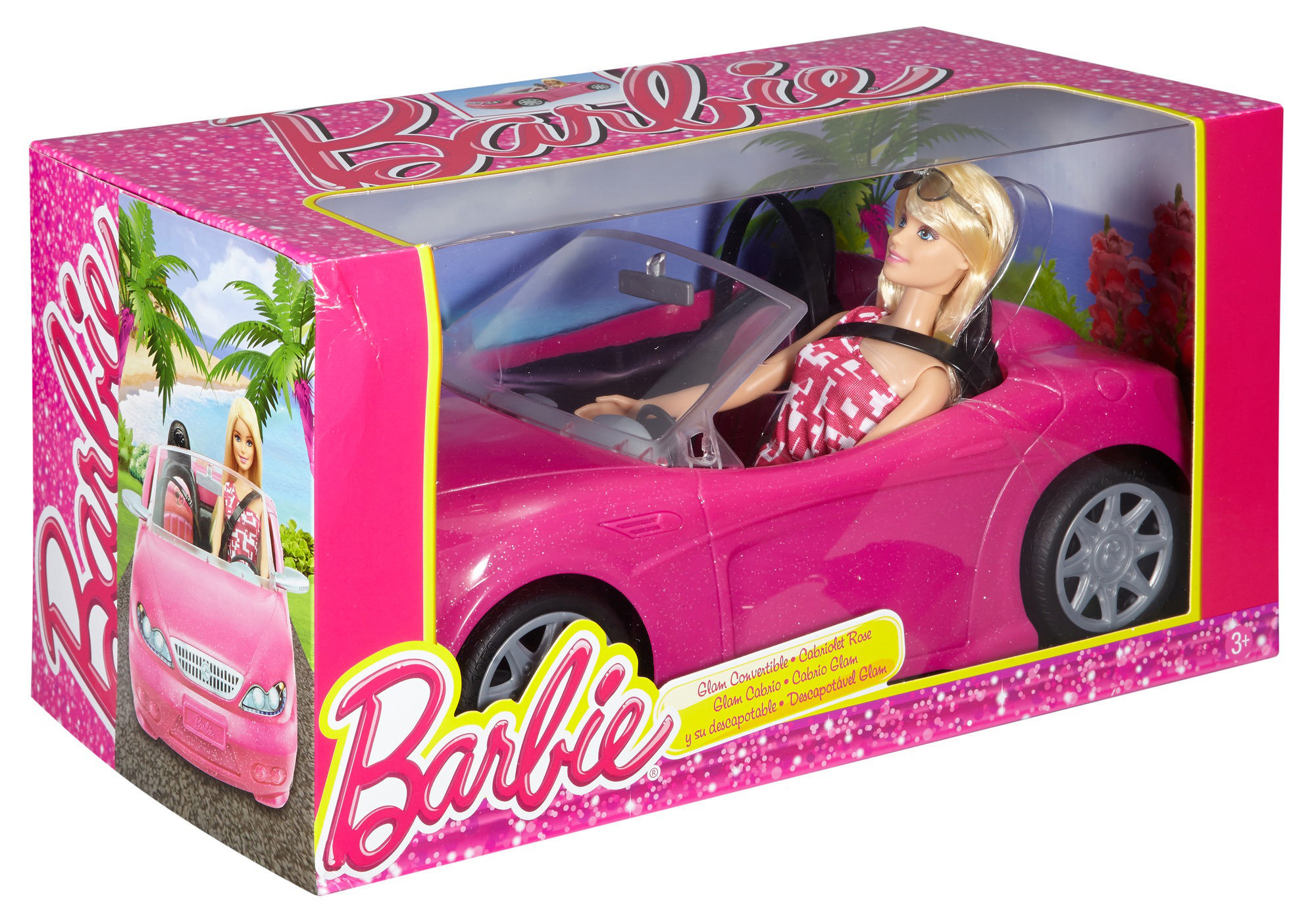 BARBIE Glam Cabrio mit Puppe Spielset Mehrfarbig