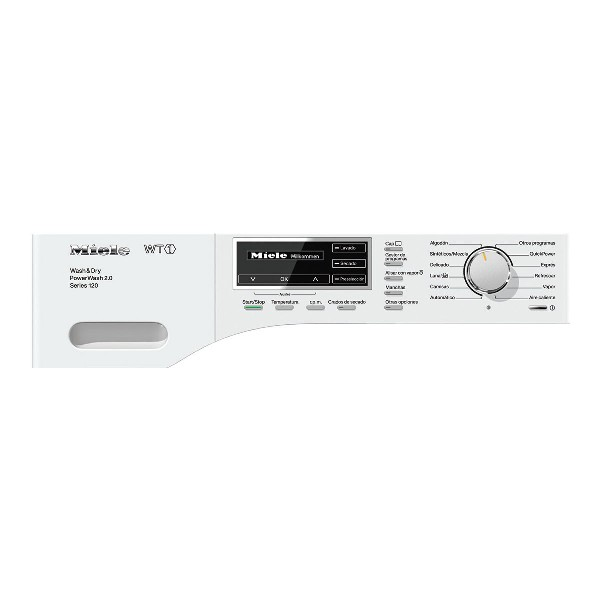 Lavadora secadora - Miele WTF 105 WCS SERIES 120, 7 Kg, 1600 rpm, CapDosing, Tambor protector, A, Blanco