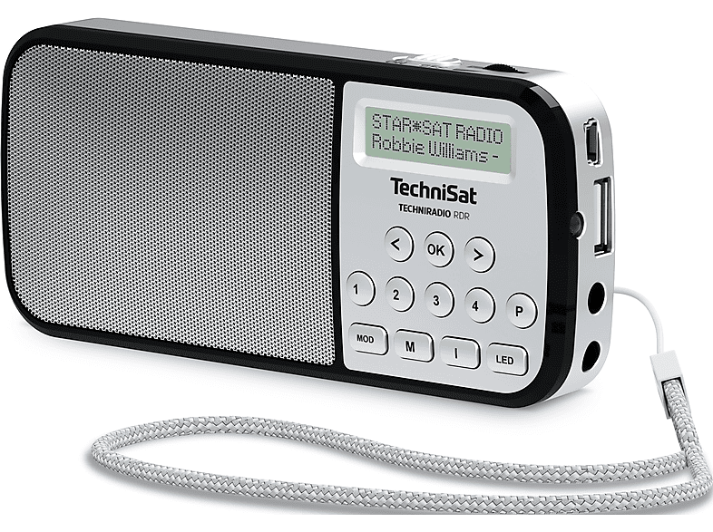Technisat TECHNIRadio RDR Portables DAB+/UKW-Taschenradio mit LED-Taschenlampenfunktion, Silber; DAB+ Radio — Foto 2 von 3