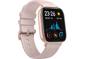 XIAOMI Amazfit GTS - Smartwatch (Breite: 20 mm / Armbandlänge: 120 mm (lang), 87 mm (kurz), Silikon, Roségold/Pink)