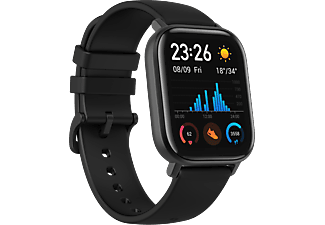 XIAOMI Amazfit GTS - Smartwatch (Larghezza: 20 mm / Lunghezza cinturino: 120 mm (lato lungo), 87 mm (lato corto), Silicone, Nero)