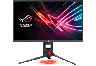 ASUS ROG Strix XG248Q - Gaming Monitor, Full-HD, 23.8 ", 1 ms, 240 Hz, Grigio scuro/Rosso