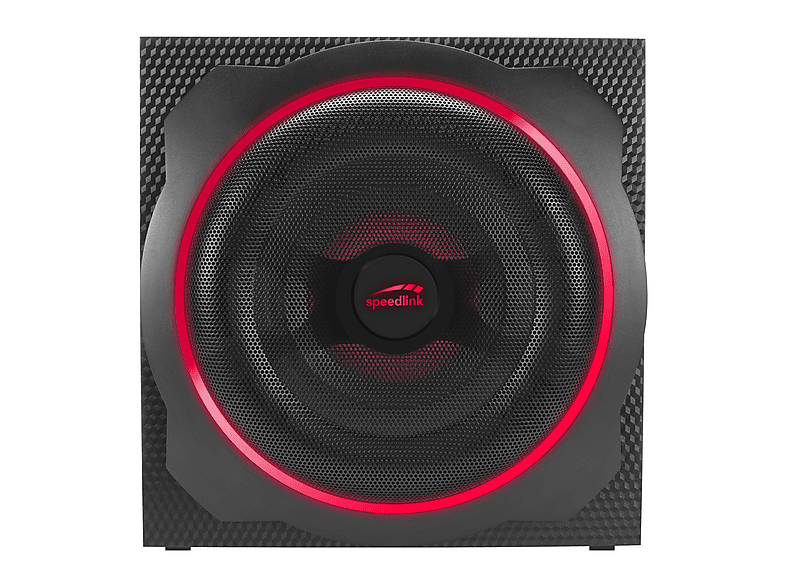 SPEEDLINK gravity carbon RGB 2.1 Subwoofer System, black; Aktives 2.1-Lautsprechersystem — Foto 4 von 5