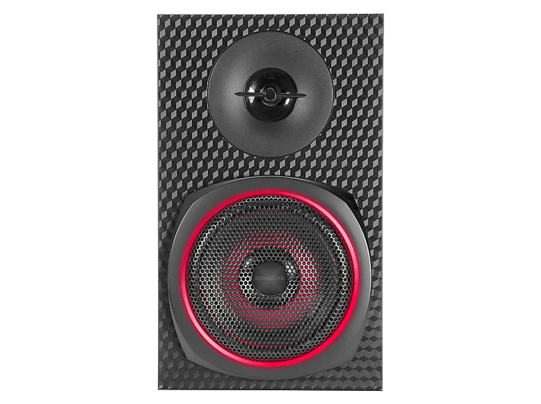 SPEEDLINK gravity carbon RGB 2.1 Subwoofer System, black; Aktives 2.1-Lautsprechersystem — Foto 5 von 5
