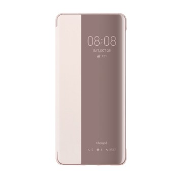 Eine rosa-braune Handyhülle mit Uhr darauf. Die Uhrzeit ist 08:08 und das Datum ist der 29. Oktober.