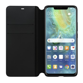 HUAWEI Wallet Cover, Bookcover, Huawei, Mate 20 Pro, Schwarz
