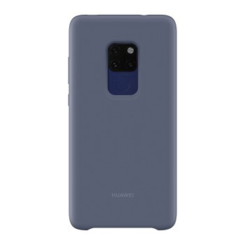 Eine blaue Handyhülle auf weißem Hintergrund. Das Wort Huawei steht unten.