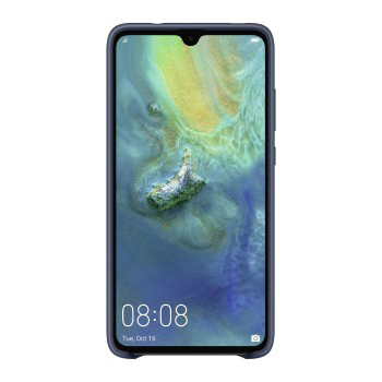 Ein Mobiltelefon in einer dunkelblauen Hülle, das auf dem Bildschirm die Uhrzeit 08:08 anzeigt.