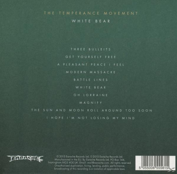 Albumcover mit weißem Text auf dunklem Hintergrund, Songtiteln und Bandnamen.