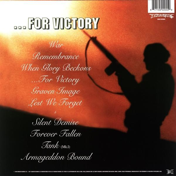 Albumcover mit Texten und einer Soldatensilhouette mit Gewehr, roter Hintergrund.