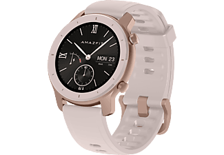 XIAOMI Amazfit GTR (42 mm) - Smartwatch (Larghezza: 20 mm, Silicone, Oro rosa/Rosa)
