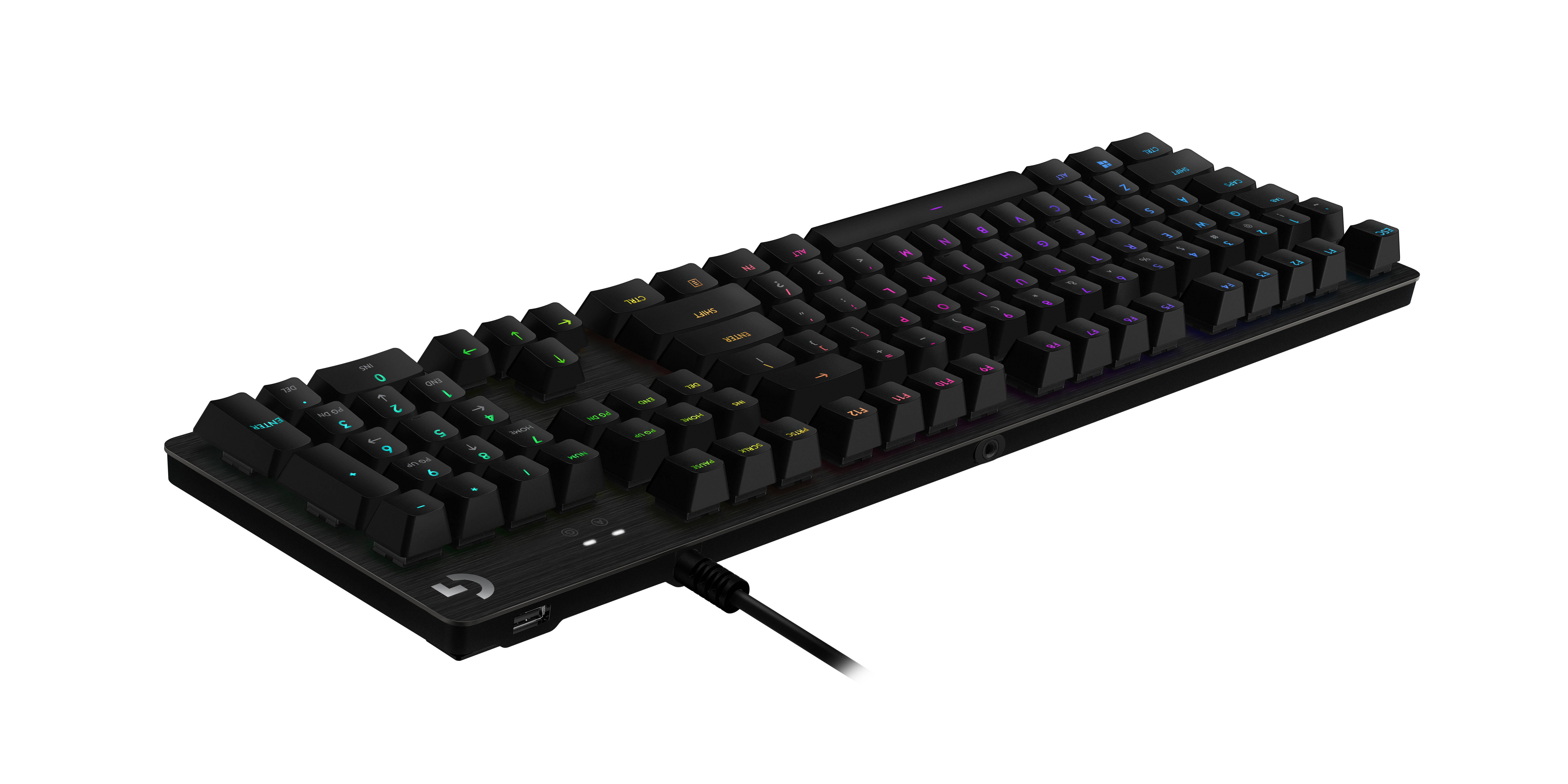 LOGITECH 920-009378 G512 Lightsync, Gaming Tastatur, Mechanisch, kabelgebunden, Schwarz
