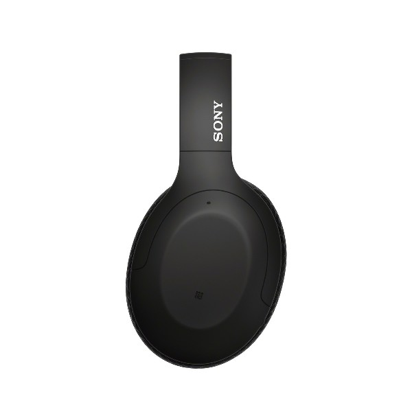 Auriculares Sony negros, vista cenital. Logotipo de Sony en la parte superior.