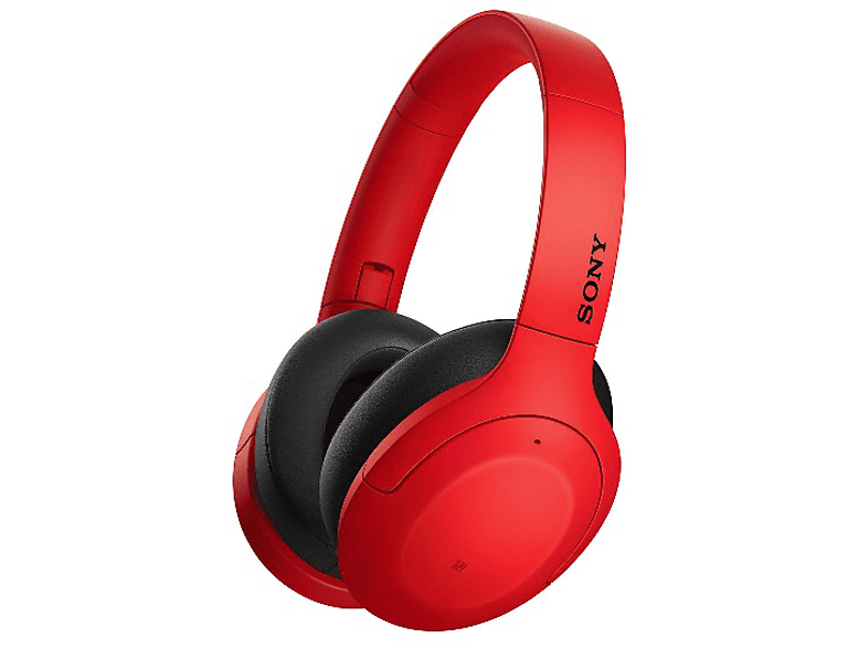 Auriculares inalámbricos - Sony WHH910NR.CE7, Cancelación de ruido, Bluetooth, Hi-Res Audio, Rojo