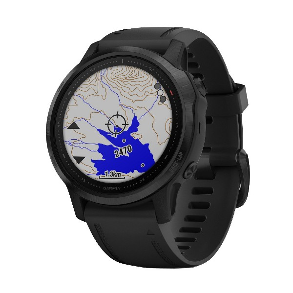 Reloj deportivo - Garmin Fenix 6S Pro GPS, Negro, Sensores ABC, Aplicaciones deportivas, Protector de pantalla