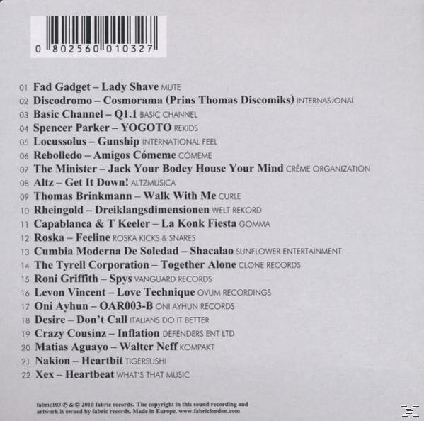 Optimo - Fabric 52 (Mixed By)  - (CD)