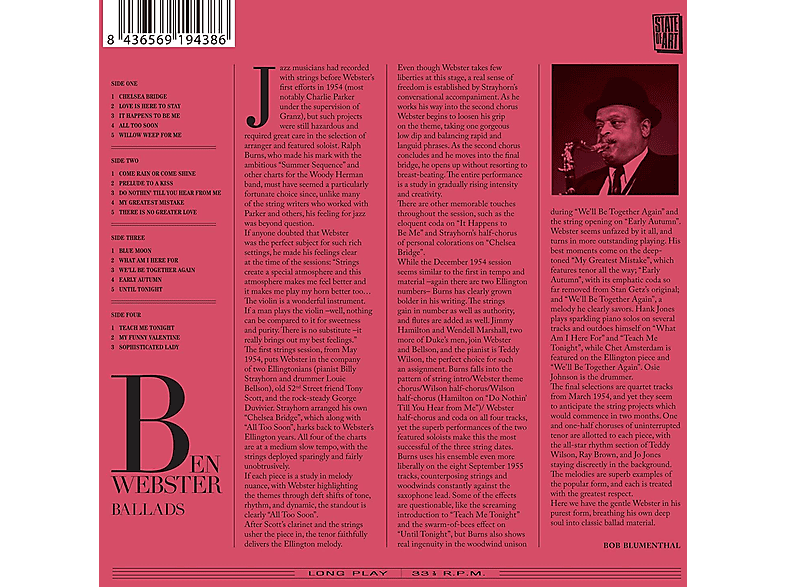 Thumbnail - Ben Webster - Ballads (CD)