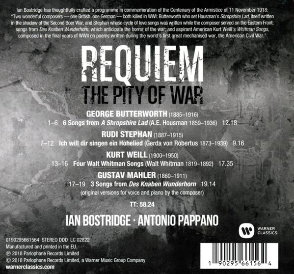 Ian Bostridge, Antonio Pappano - Requiem:The pity of war  - (CD)