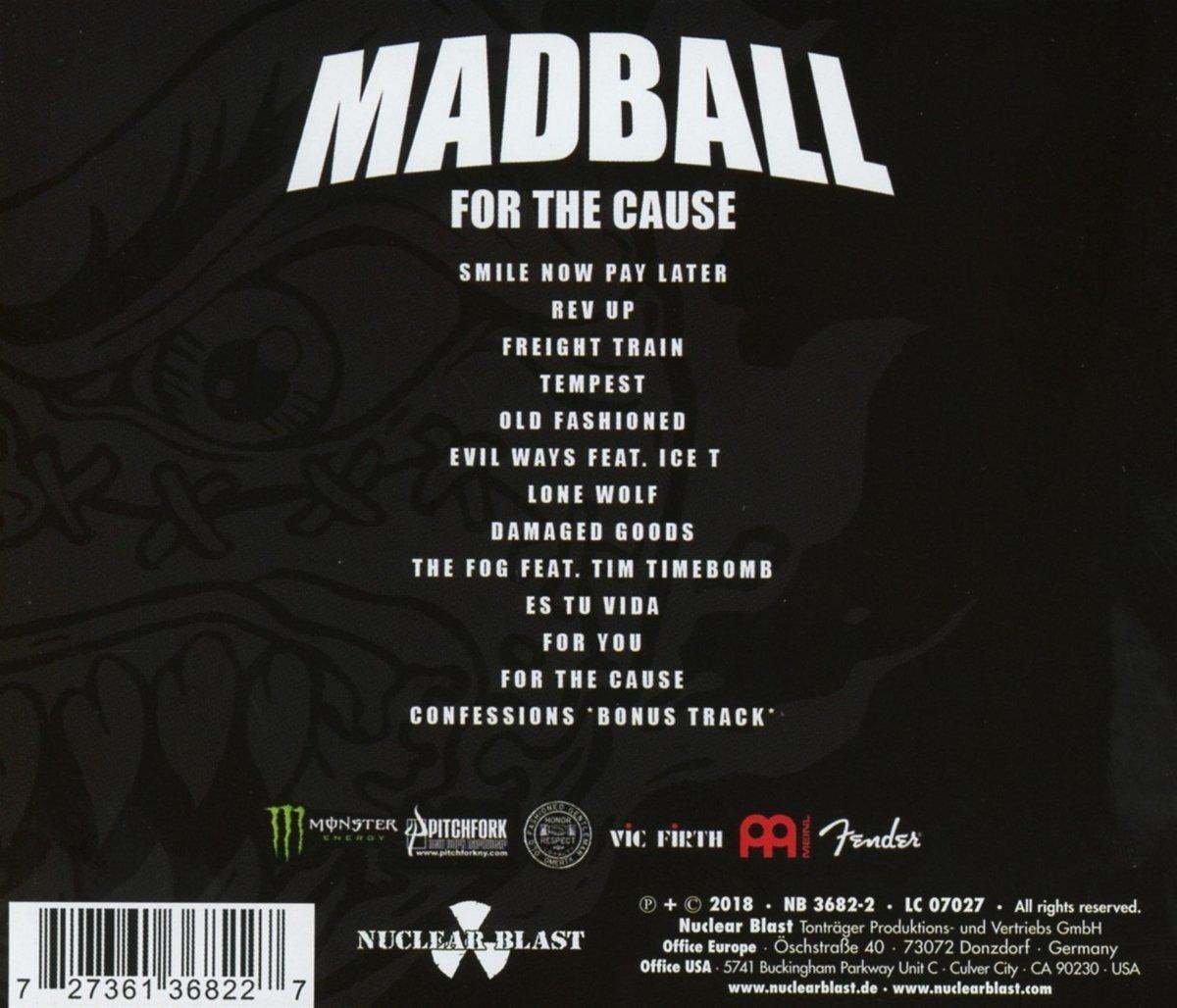 Madball album borítója fekete háttérrel, koponyával és a dalok címeivel.