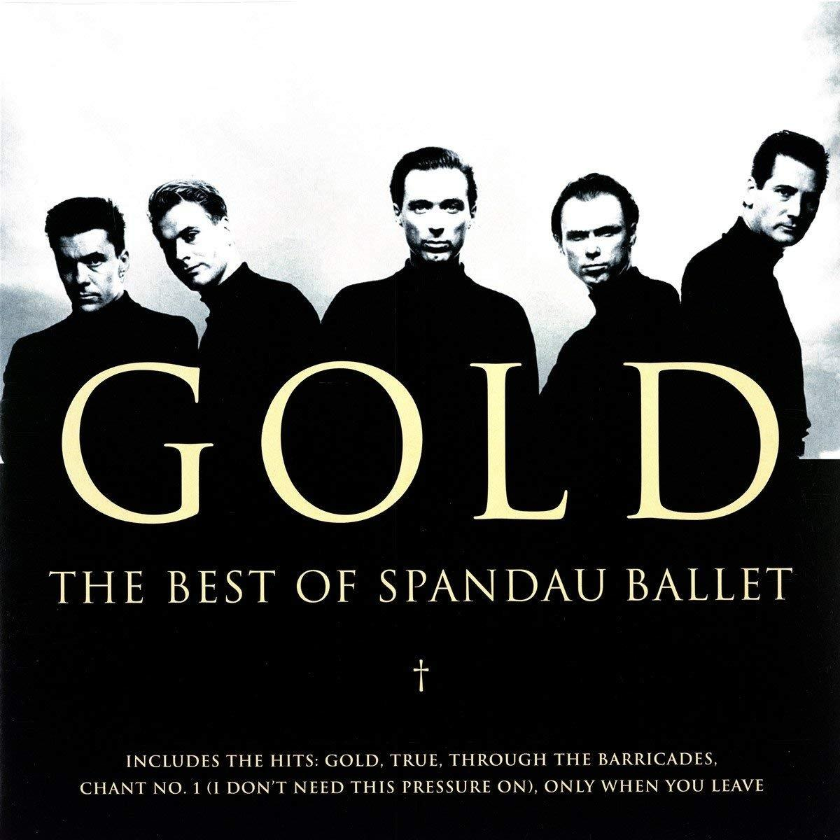 Albumcover: Gold, The Best of Spandau Ballet, mit den Bandmitgliedern.