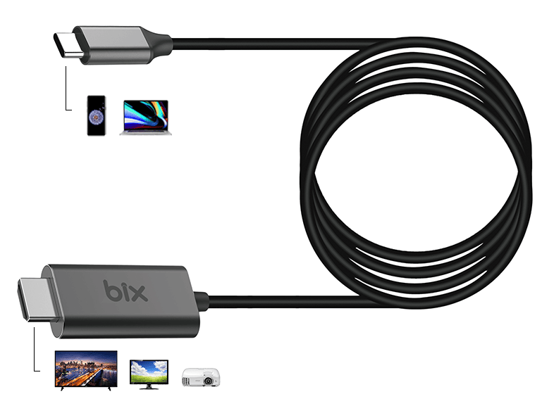 daytona bx02hb type c den 4k hdmi cikisli 1 8m usb multimedya adaptor gri