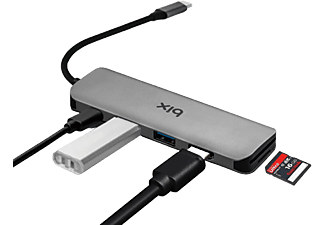 DAYTONA BX09HB USB Type-C OTG 2-Port USB 3.0 4K HDMI+PD Hub Gri