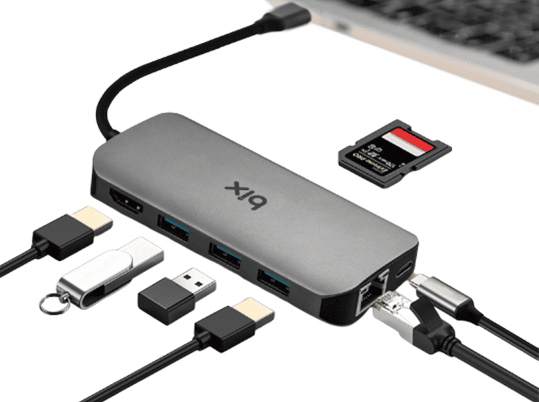 daytona bx10hb 8in 1 usb type c multiport coklayici