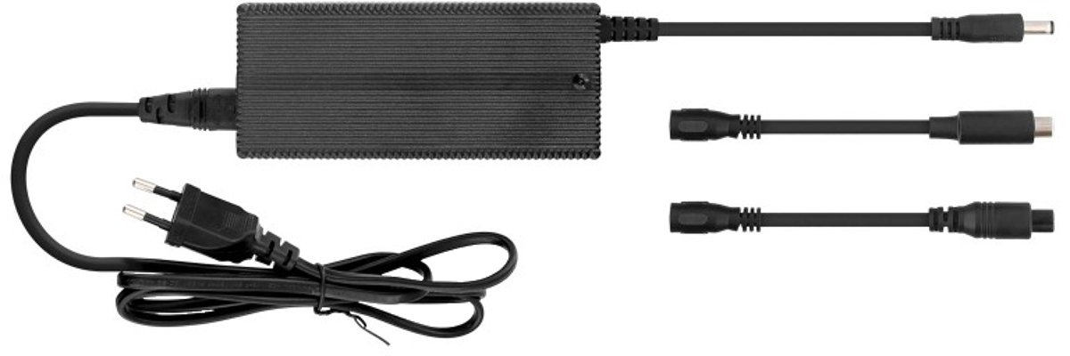 Mezelon E Scooter Ladegerät, Universal 42V 2A Ladekabel für 36V Akku Elektroroller/Hoverboard/E-Bike, AC Netzteil Ladegerät mit 3 Anschlussköpfen Ausgestattet