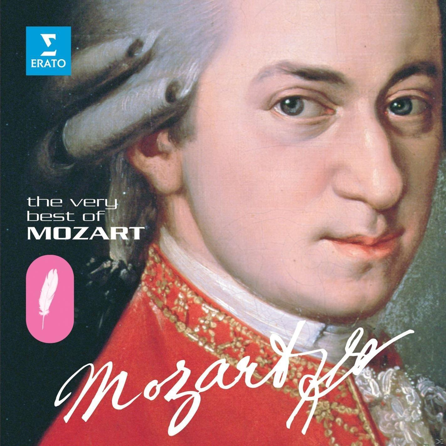 Album borító: Mozart portréja, szöveg: 'the very best of Mozart'.